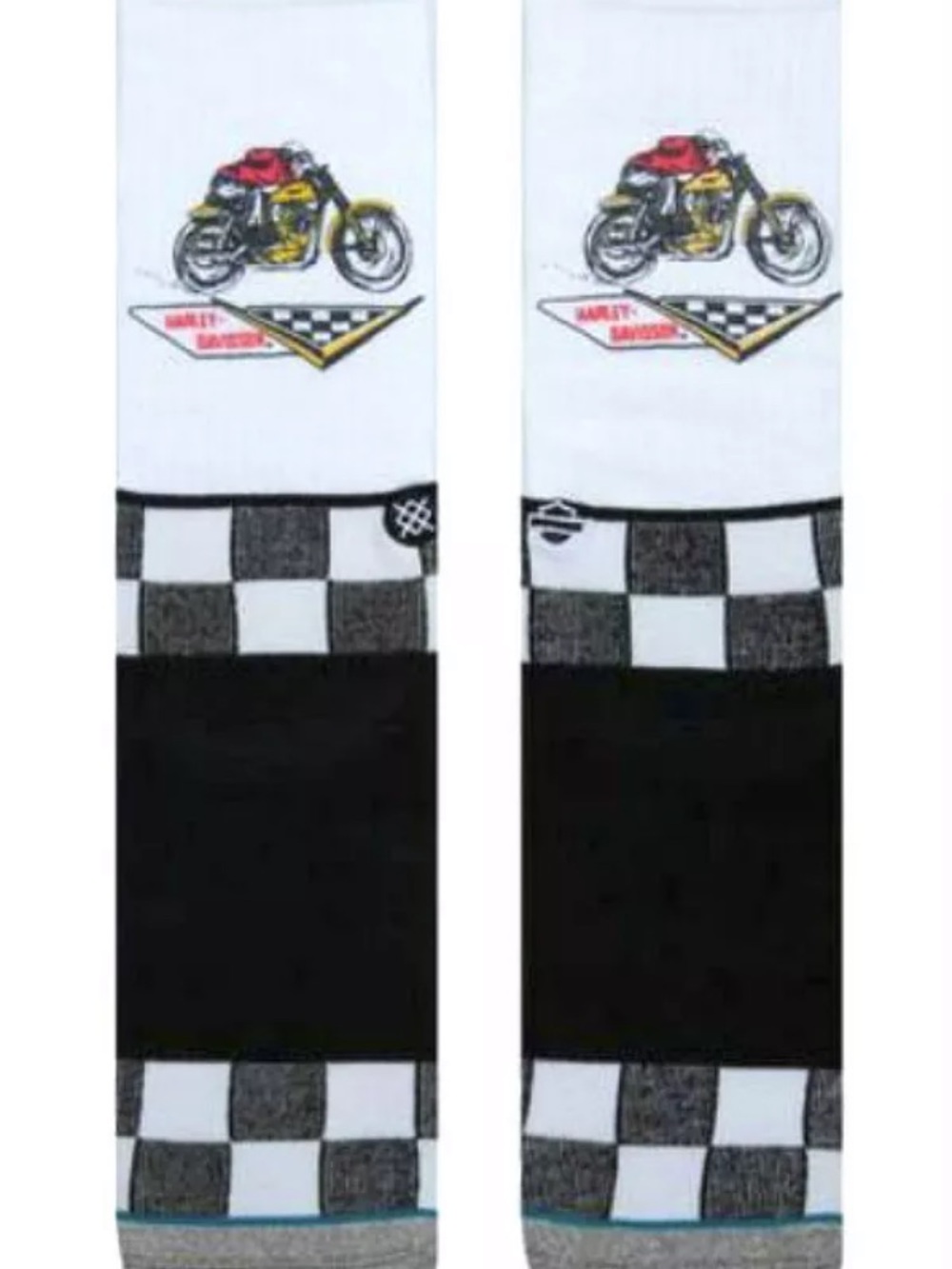 Harley-Davidson Stance - Checkered Motorcycle Crew Socks Mens
